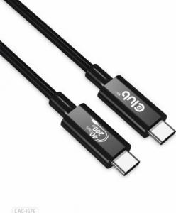 Kabel USB Club 3D USB-C - USB-C 1 m Czarny (CAC-1576) 1