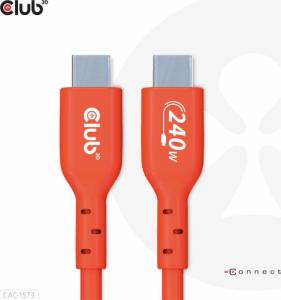 Kabel USB Club 3D USB-C - USB-C 2 m Pomarańczowy (CAC-1573) 1