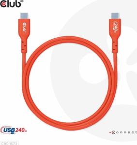 Kabel USB Club 3D USB-C - USB-C 2 m Pomarańczowy (CAC-1573) 8