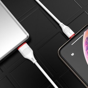 Kabel USB Borofone USB-A - Lightning 1 m Biały (KABAV1252) 4