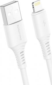 Kabel USB Borofone Borofone Kabel BX47 Coolway - USB na Lightning - 2,4A 1 metr biały 1