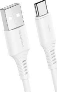 Kabel USB Borofone Borofone Kabel BX47 Coolway - USB na Typ C - 3A 1 metr biały 1