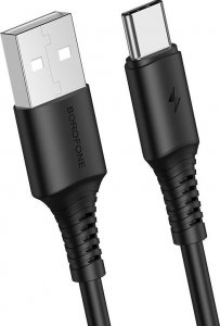 Kabel USB Borofone Borofone Kabel BX47 Coolway - USB na Typ C - 3A 1 metr czarny 1