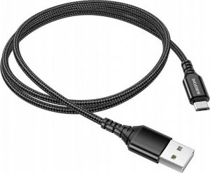 Kabel USB Borofone USB-A - microUSB 1 m Czarny (KABAV1093) 1