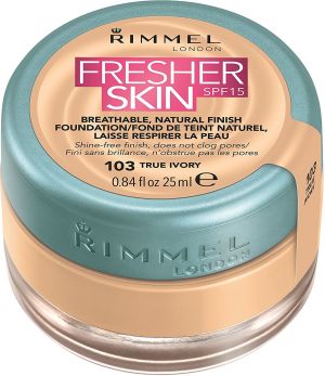 Rimmel  Fresher Skin Foundation SPF15 103 True Ivory 25ml 1