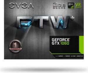 Karta graficzna EVGA GeForce GTX 1060 FTW+ Gaming ACX 3.0 3GB GDDR5 (192 Bit) HDMI, DVI-D, 3xDP, BOX (03G-P4-6367-KR) 8