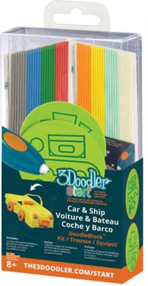 Długopis 3D 3Doodler DoodleBlocks Szablony do długopisu Start, POJAZDY 1