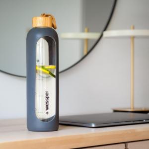 Wessper Butelka motywacyjna 1 litr - szary 6