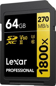 Karta Lexar Professional 1800x SDXC 64 GB Class 10 UHS-II/U3 V60 (LSD1800064G-BNNNG) 2