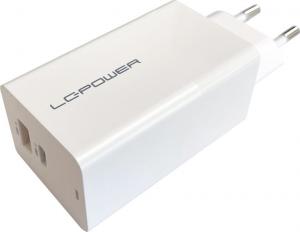 Ładowarka LC Power GaN 1x USB-A 1x USB-C  (LC-CH-GAN-65) 1