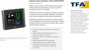 Stacja pogodowa TFA TFA 35.8000.01 VIEW METEO WLAN Radio Weather Station 11