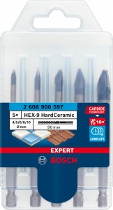 Wiertło Bosch Zestaw wierteł EXPERT HardCeramic HEX-9 4/5/6/8/10 mm, 5 szt. 1