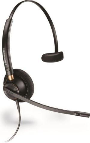 Słuchawki Plantronics Encore pro HW510 z adapterem D70 oraz elektronicznym podnośnikiem słuchawki czarne 1