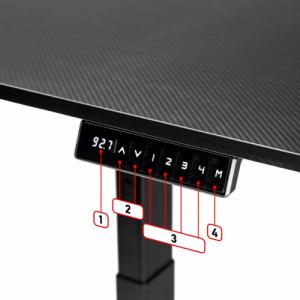 Nordhold Stelaż do biurka z elektrycznie regulowaną wysokością Nordhold ED1800-BK - czarny 6