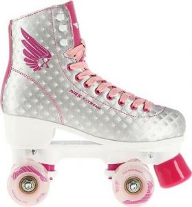 Nils Extreme NQ14198 SREBRNO-RÓŻOWY WROTKI NILS EXTREME 36 4