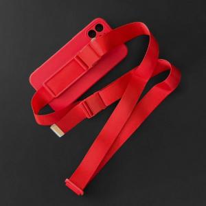 Hurtel Rope Case silikonowe etui ze smyczą torebka smycz pasek do Xiaomi Redmi 10 różowy 6