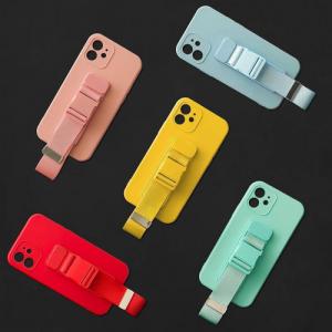 Hurtel Rope Case silikonowe etui ze smyczą torebka smycz pasek do Xiaomi Redmi 10 różowy 8