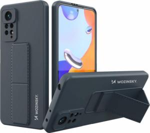 Wozinsky Wozinsky Kickstand Case elastyczne silikonowe etui z podstawką Xiaomi Poco X4 Pro 5G granatowy 1