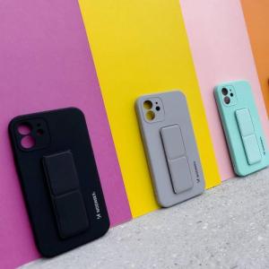 Wozinsky Wozinsky Kickstand Case silikonowe etui z podstawką etui Xiaomi Redmi 10 czarne 12