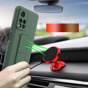 Wozinsky Wozinsky Kickstand Case silikonowe etui z podstawką etui Xiaomi Redmi 10 czarne 7