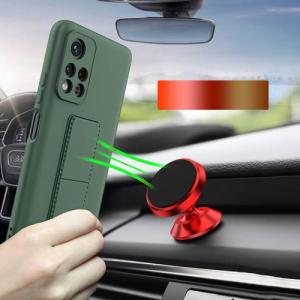 Wozinsky Wozinsky Kickstand Case silikonowe etui z podstawką etui Xiaomi Redmi 10 granatowe 7