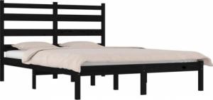 vidaXL vidaXL Rama łóżka, czarna, lite drewno sosnowe, 200 x 200 cm 3