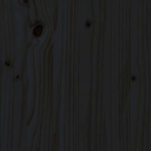 vidaXL Rama łóżka, czarna, lite drewno, 200 x 200 cm 5