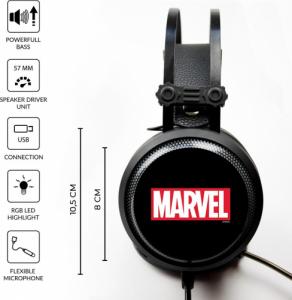 Słuchawki Babaco Marvel Czarne (MHPGMV001) 6