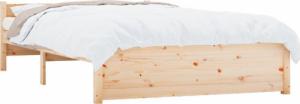 vidaXL Rama łóżka, lite drewno, 135x190 cm, podwójna 3