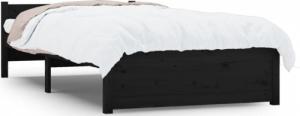 vidaXL vidaXL Rama łóżka, czarna, lite drewno, 90 x 200 cm 2
