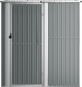 vidaXL vidaXL Szopa ogrodowa na rowery, szara, 180,5x97x209,5 cm, stal 3