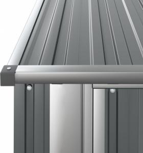 vidaXL vidaXL Szopa ogrodowa na rowery, szara, 180,5x97x209,5 cm, stal 6