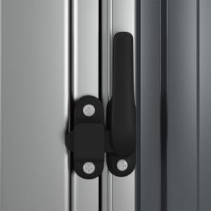 vidaXL vidaXL Szopa ogrodowa, szara, 118,5x97x209,5 cm, stal galwanizowana 6