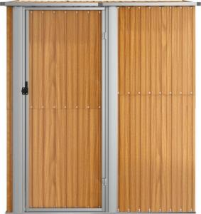 vidaXL vidaXL Szopa ogrodowa na rowery, brązowa, 180,5x97x209,5 cm, stal 3