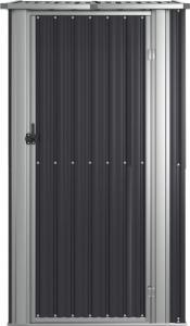 vidaXL vidaXL Szopa ogrodowa, antracyt, 118,5x97x209,5 cm, stal galwanizowana 4