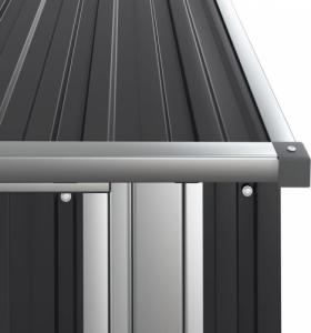 vidaXL vidaXL Szopa ogrodowa, antracyt, 118,5x97x209,5 cm, stal galwanizowana 7