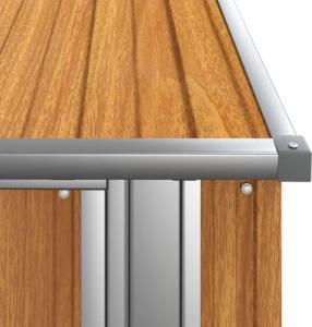 vidaXL vidaXL Szopa ogrodowa, brązowa, 118,5x97x209,5 cm, stal galwanizowana 7