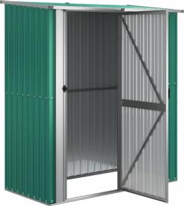 vidaXL vidaXL Szopa ogrodowa na rowery, zielona, 180,5x97x209,5 cm, stal 4