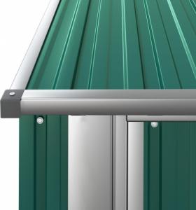 vidaXL vidaXL Szopa ogrodowa na rowery, zielona, 180,5x97x209,5 cm, stal 6