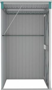 vidaXL vidaXL Szopa ogrodowa, mocowana do ściany, zielona, 118x100x178 cm 5