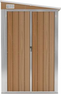 vidaXL vidaXL Szopa ogrodowa, mocowana do ściany, brązowa, 118x100x178 cm 3