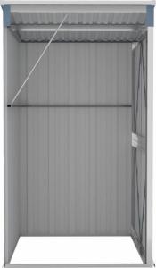 vidaXL vidaXL Szopa ogrodowa, mocowana do ściany, szara, 118x100x178 cm 5