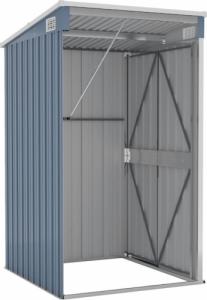 vidaXL vidaXL Szopa ogrodowa, mocowana do ściany, szara, 118x100x178 cm 6