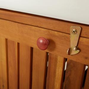 vidaXL Ławka ze schowkiem i poduszką, 148 cm, drewno akacjowe 8