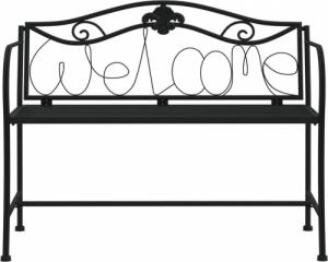 vidaXL vidaXL Ławka ogrodowa dla 2 osób, 104 cm, czarna, stalowa 3