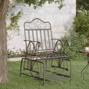 vidaXL vidaXL Bujane krzesło ogrodowe, 61 cm, czarne, stalowe 1
