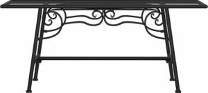 vidaXL Ławka pod drzewo, 110 cm, czarna, stalowa 3