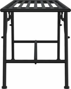 vidaXL Ławka pod drzewo, 110 cm, czarna, stalowa 4