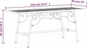 vidaXL Ławka pod drzewo, 110 cm, czarna, stalowa 6