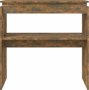 vidaXL Stolik konsolowy, przydymiony dąb, 80x30x80 cm 3
